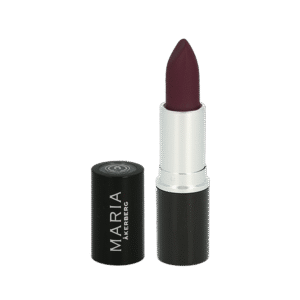 Maria Åkerberg mineralbaserat läppstift i svart och silvrig skruvhylsa. 4,5 ml högpigmenterat mörklila läppstift.
