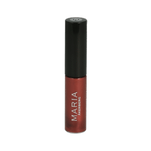 Maria Åkerberg lip gloss i genomskinlig förpackning med svart kork. Mörkrött vårdande läppglans, 6 ml.