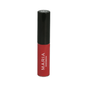 Maria Åkerberg lip gloss i genomskinlig förpackning med svart kork. Hallonrött högpigmenterat läppglans, 6 ml.