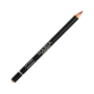 Svart lip liner penna med Maria Åkerberg logo i vitt. Vässad spets där den brun-rosa nyansen syns. 1 g läpp penna.